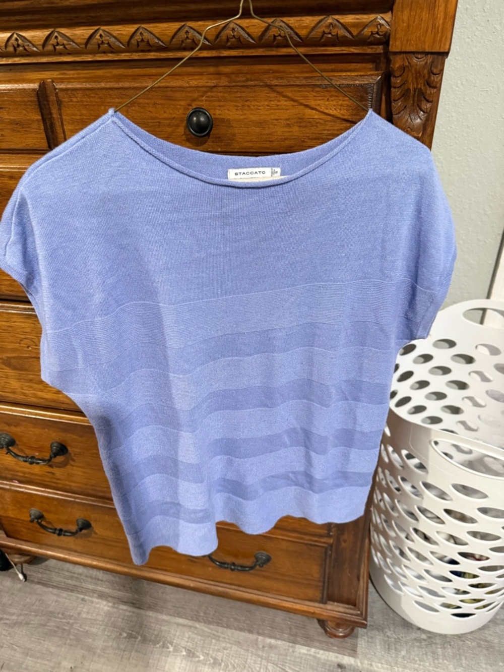 Staccato Lavender Short Sleeve Knit Top